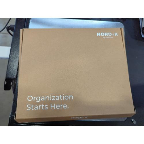 Nordik Leather Valet Tray - Sand Brown - Premium Vegan Leather Stylish and Organised Nightstand Tray for Men - EDC Catchall Tray for Keys, Watch, Wallet, Jewellery - Modern Bedside Caddy
