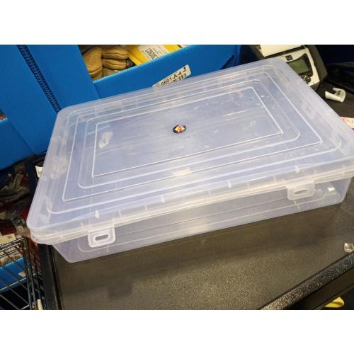 Clear Plastic Bangle Storage Box with 2 Rod Partitions, Transparent Jewelry Organizer for Bangles, Bracelets, Travel-Friendly Chudi Box