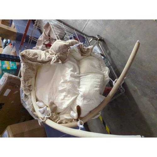 5-in-1 Plush Baby Play Gym & Activity Mat, Baby Play Mats, Baby Gym with Convertible Design, Tummy Time Mat with Pillow, 6 Sensory Toys for Newborn to Toddler, Cream