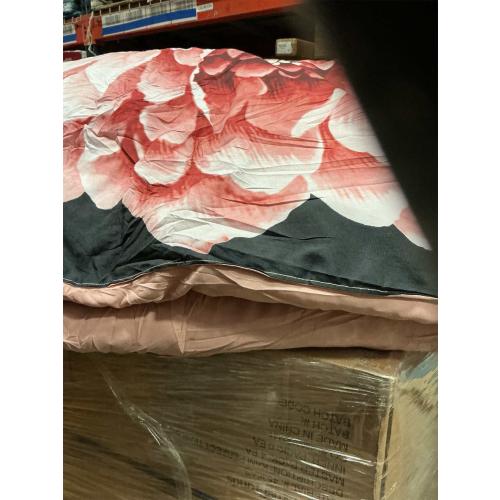 Black-Gray Floral Comforter Set Queen Size 7 Pieces Peony Bed in A Bag Ornate Elegant Botanical Flower Bedding Set for Women Home Decor(Black-Gray, Queen)