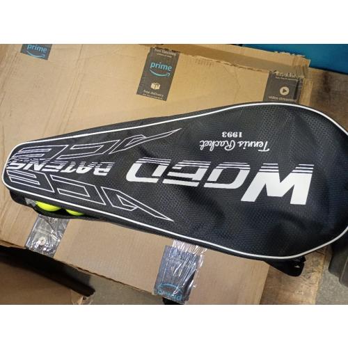 Pro Tennis Racket for Adults, 2 Player 27 inch Speed Tennis Racquet Acceptable for Beginner and Professional with 3 Tennis Balls, 2 Vibration Dampes, 2 Overgrips, Tennis Bag