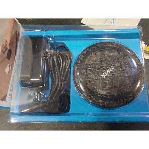 Color Black Anker PowerWave II 15W Qi Wireless Charging Pad (w/ Wall Charger) - Black