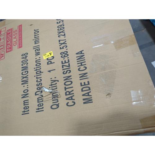 Gold Bathroom Mirror 24 x 24 Brushed Gold Square Rustic Rectangle Metal Framed Barn Door Farmhouse Bathroom Vanity Mirror for Over Sink, Foyer Entryway Decor