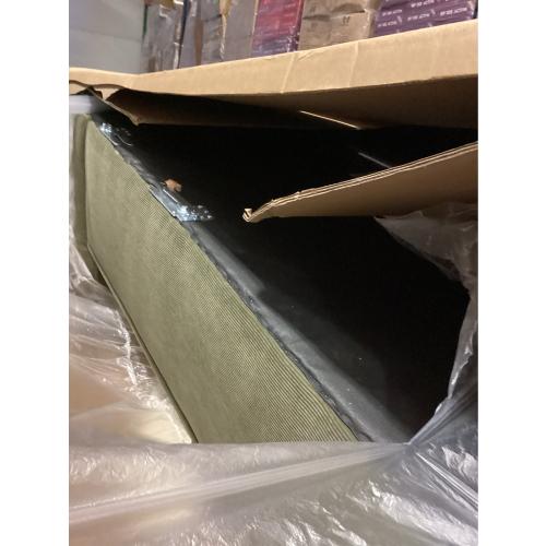 Olive Green Dockson Polyester Corduroy Left Side Facing Chaise Lounge