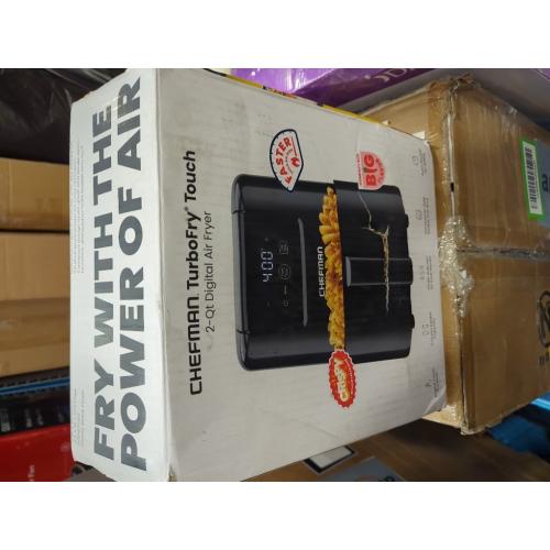 CHEFMAN 2 Qt Mini Air Fryer – Digital Space-Saving Compact Air Fryer with Nonstick and Dishwasher Safe Basket, Quick & Easy Meals in Minutes, Features Digital Timer and Shake Reminder – Black