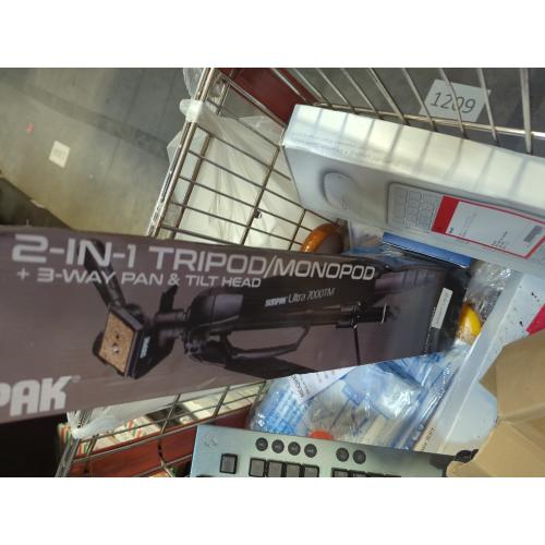 Sunpak - PlatinumPlus Ultra 7000 2-in-1 70 Tripod and Monopod - Silver