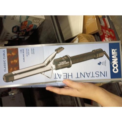 Conair Instant Heat 1½ Inch Curling Iron, 1½-Inch Barrel Hair Curler Produces Soft Waves and Loose Curls, 25 Heat Settings, Dual Voltage, For Use on Medium and Long Hair, Black