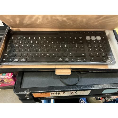 Vortec Multi Device Wireless Keyboard - Bluetooth Keyboard for Tablet - Universal Compatible with iPhone iPad Android Phone Cellphone PC Computer - Built-in Stand - Long Battery Life - Easy Setup