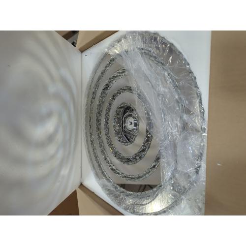 Silver With 4r Cool White LED Chandeliers, Modern Crystal Chandelier Dining Room Living Room LED Ceiling Pendant Light 4 Rings Adjustable Stainless Steel Contemporary Chandeliers (4r Cool White)