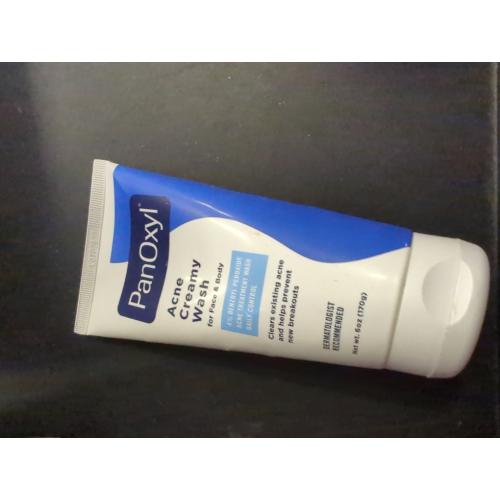 PanOxyl Creamy Wash 4% Benzoyl Peroxide Daily Control Deep Cleaning Wash for Acne, 6 OZ