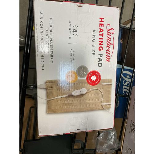 Sunbeam Premium Sunbeam Heating Pad with Compact Storage King Size Beige