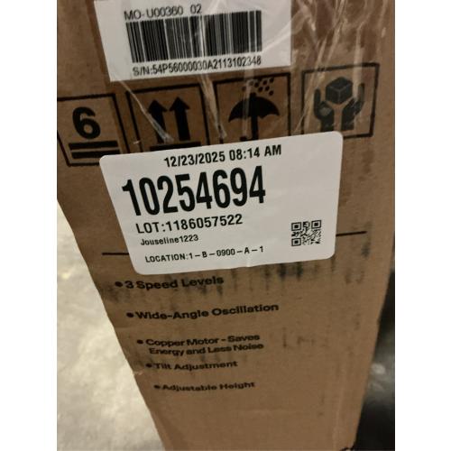 PELONIS Fan Portable 16 Inch Pedestal Fan, 3-Speed, 90 Oscillation, Adjustable Height, Standing Floor Fan for living room, bedroom, kitchen, and home office, Black, PFS40M2ABB