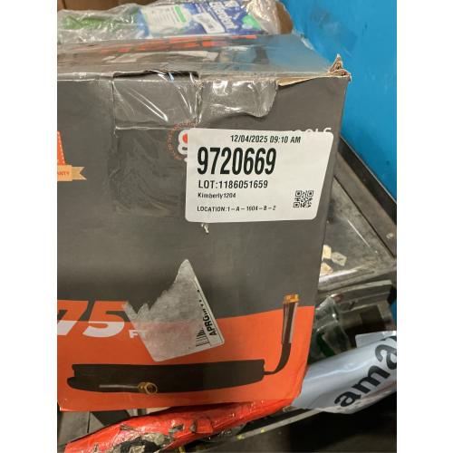 Giraffe Tools Garden Hose 25FT Lightweight Lay Flat Water Hose Kink Free Flexible Hose with 9 Spray Function Nozzle（Black）