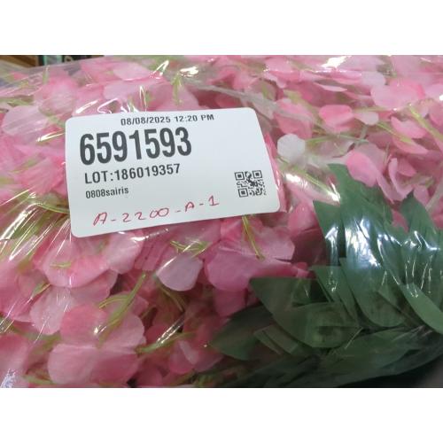 WEISPARK Fake Hanging Flowers - 12 Pieces 3.75 Feet/Piece Artificial Wisteria Vine Ratta Hanging Garland Silk Flowers for Home Party Wedding Decor (Pink)
