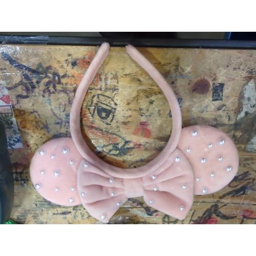 KARETT Sequins Mouse Ears Headband With Glitter Bow Cosplay Costumes Princess Party Decorations For Girls Women