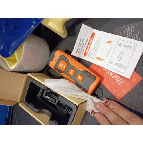 Dog Bark Deterrent Devices, 3X Ultrasonic 65FT Anti Barking Device, 4 Gear Frequencies Safer Alternatives to Dog Training Bark Collars, Portable Design with Display for All Dogs (Orange)