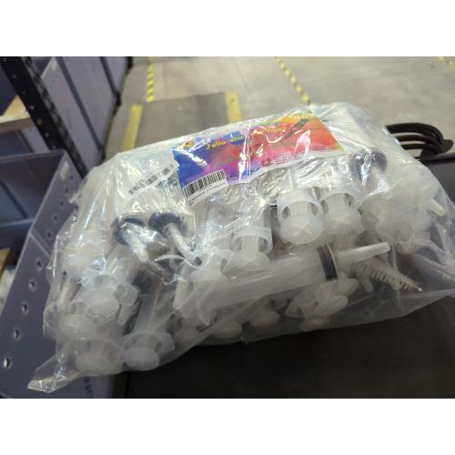 Multipurpose Measuring Syringes with 5 Extra Caps, 50 Pack Reusable 2oz Syringe, and Cleaning Brush - Great for Various Applications