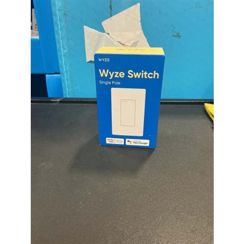 2  Packs Wyze Switch, 2.4 GHz WiFi Smart Light Switch, Single-Pole, Needs Neutral Wire, Compatible with Alexa, Google Assistant, and IFTTT, No Hub Required, White