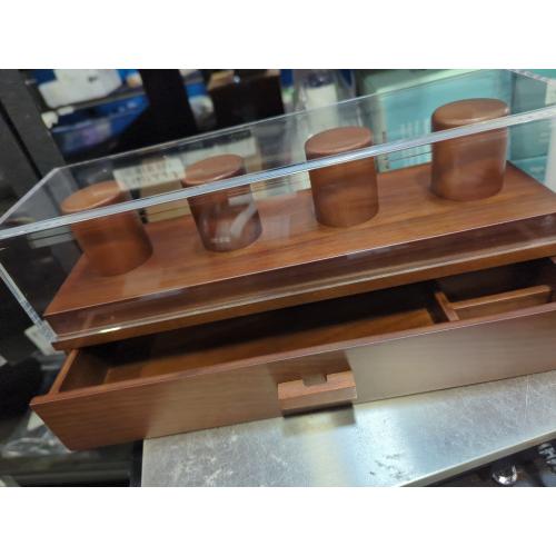 Holme & Hadfield Premium 4-Slot Wooden Watch Display Case – Handcrafted Men’s Watch Box with Accessory Drawer, Hinged Cover, Leather Lining – Christmas Gift for Collectors – Luxury Built to Last