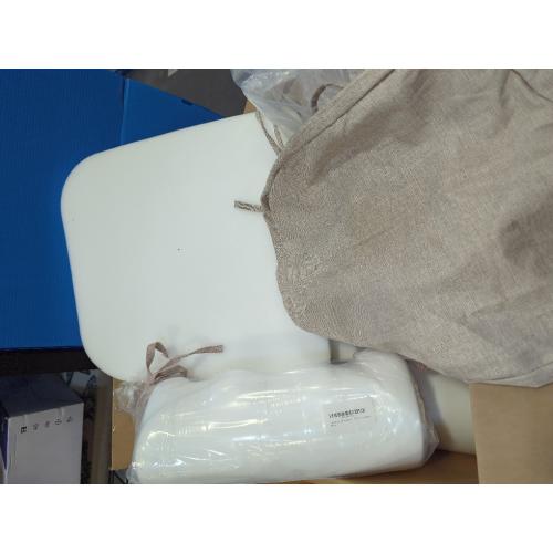 AAAAAcessories D-Shaped Chair Cushions, 2 Thick Dining Chair Pads with Ties and Removable, Machine-Washable Cover, 17 x 16, Set of 6, Oatmeal Beige