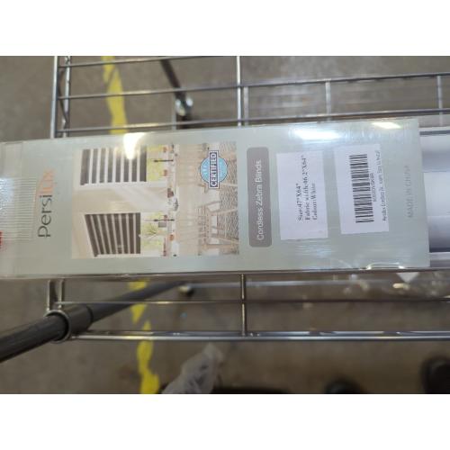 Persilux Cordless Zebra Blinds for Windows (47 W X 64 H, White) Free-Stop Dual Layer Roller Windows Shades for Day and Night, Light Filtering Sheer Shades for Home, Bedroom, Easy to Install