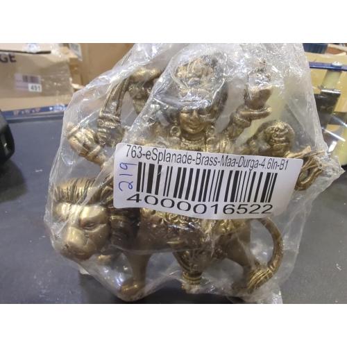 Size 4.6 eSplanade Brass Maa Durga/MATA Rani Idol, Statue, moorti, murti for Home Mandir and Home Decor (4.6 Inches)