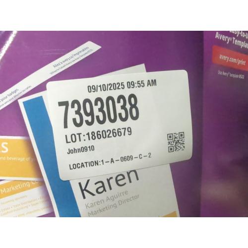 Size 6x 4.25 Avery Name Badge and Ticket Inserts, 6 x 4.25, 100 Inserts (8522)