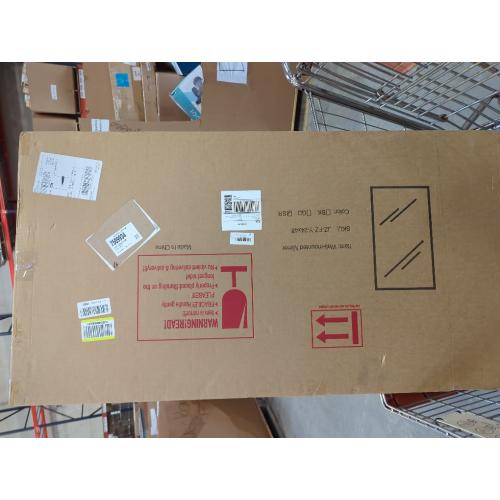 Silver 48x24 YIROMAN Bathroom Mirror 48x24, Large Brushed Silver Bathroom Mirror for Over Sink with Aluminum Frame, Rectangular Vanity Mirror with Right Angle, Wall Mirror Hangs Horizontal or Vertical