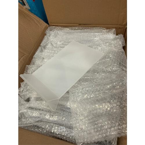 Yulejo 24 Pack Acrylic Sign Holder, Plastic Clear Table Display Holder Double Sided Menu Display Stands T Shaped Card Picture Frames for Office, Weddings, Meetings, Hotels (5 x 7 Inches)