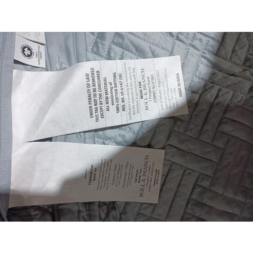 BOLL & BRANCH Signature Basketweave Quilt Set - Prime Exclusive, Mineral - Luxury 100% Organic Cotton - 1 Bedspread, 2 Shams - Soft and Breathable ((Full-Queen)(See the picture for the color)