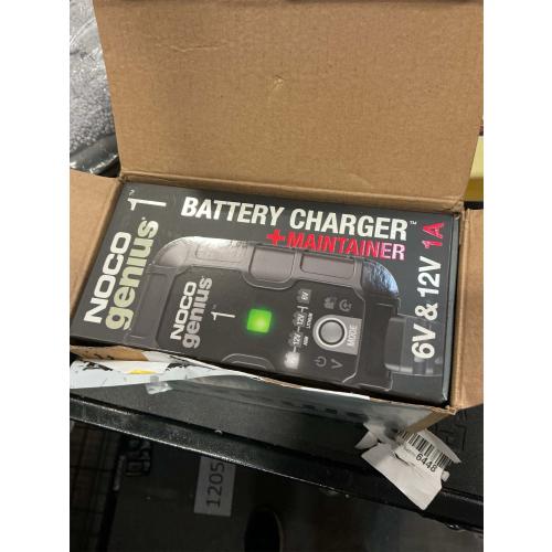 NOCO GENIUS1: 1A 6V/12V Smart Battery Charger – Automatic Maintainer, Trickle Charger & Desulfator with Overcharge Protection & Temperature Compensation – For Lead-Acid & Lithium Batteries