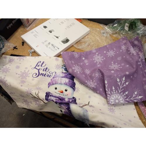 Purple Christmas Snowflake Snowman Pillow Covers 18x18 Set of 2, Winter Home Decor, Purple Hello Winter Snowman Holiday Xmas Decorative Pillow Covers for Home Living Room Bedroom