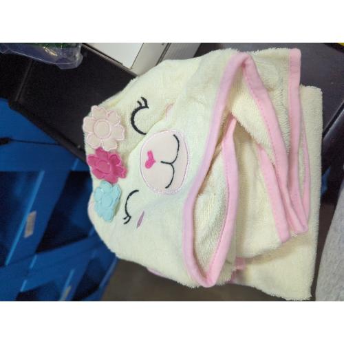 Style Quarters Baby Bath Towel - 100% Cotton Terry Soft Hooded Towel Cartoon Alpaca Baby Beach Towels Super Absorbent Large Embroidery Kids Hooded Bath Toddler Towel with 50x30(Milky White Alpaca)