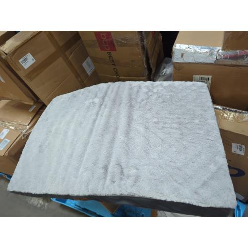 KSIIA Orthopedic Dog Bed, Deluxe Plush Waterproof, 29 x 18 Inch, Gray, 3-Inch Thick High-Density Egg Crate Foam, Removable Cover, Machine Washable