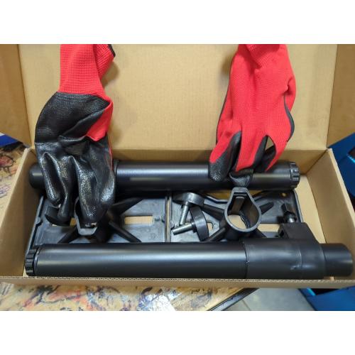 Undermount Sink Mounting Brackets, Stainless Steel Adjustable kitchen sinks undermount Legs Installation and Repair Kit Support System with Waterproof Gloves.(13.8-23.6inches)