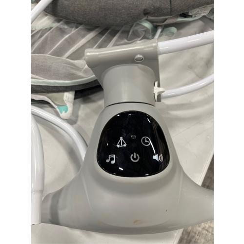 Electric Baby Swing for Infants to Toddler, Portable Swing Baby Rocker with 5 Point Harness, 5 Sway Speed, Bluetooth,12 Preset Lullabies with Remote Control, Infant Swing for Baby Boys & Girls, Grey