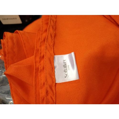 Softalk circular Tablecloth  - Stain and Wrinkle Resistant Washable Polyester Table Cloth, Decorative Fabric Table Cover for Dining Tables, Buffet Parties and Camping, Orange