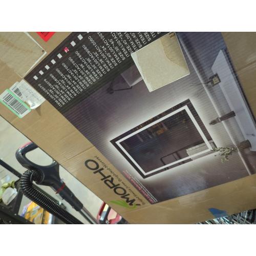 Amorho LED Bathroom Mirror 28x 36 with Front and Backlight, Stepless Dimmable Wall Mirrors with Anti-Fog, Shatter-Proof, Memory, 3 Colors, Double LED Vanity Mirror (Horizontal/Vertical)