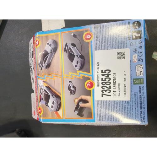 Grey Hot Wheels RC 1:64 Scale Ford Mustang GTD, Battery-Powered Remote-Control Toy Car