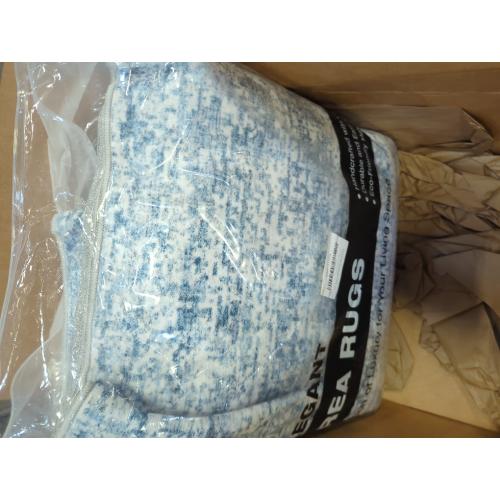 9x12 Washable Rug for Living Room - Abstract Large Rugs for Bedroom, Indoor Non-Slip Soft Carpet,Blue Gray