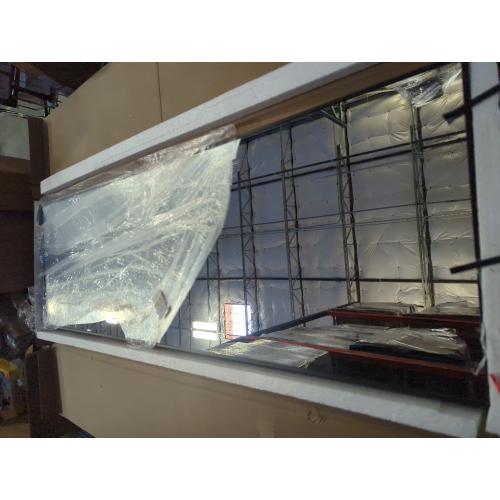16 x 50 Adjustable Height Over The Door Mirror - Rectangular Full Length Hanging Door Mirror with Shatterproof Tempered Glass Black Metal Frame for Dormitory