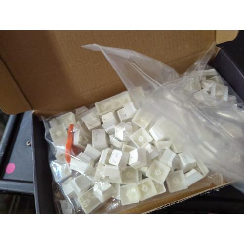 Pudding Keycaps, White PBT Keycaps 60 65 75 100 Percent, 130 Keys Shine Through Key Cap OEM Profile for MX-stem Switches Keyboard-White