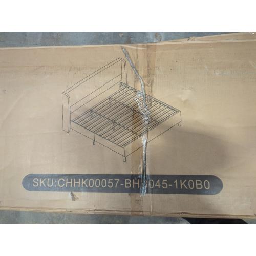 Belo Upholstered Platform King Bed Brown