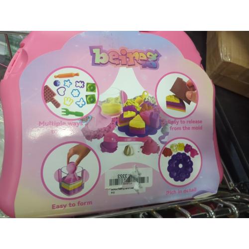 Baking Ice Cream Sensory Sand Kit for Girls, 2lbs Magic Play Sand, 7 Cake & 6 Ice Cream Molds, 10 Sand Tools, 6 Cookie Tools, Waffle Donut Molds, Sensory Bin Toys for Toddlers 3 4 5 6 7 8