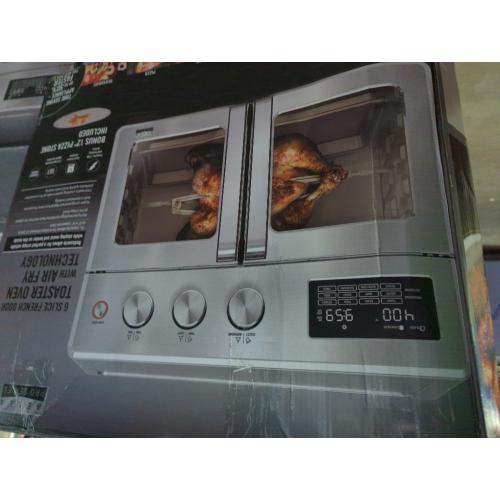 Silver Bella PRO - 12-in-1 6-Slice Toaster Oven   33-qt. Air Fryer with French Doors - Stainless Steel