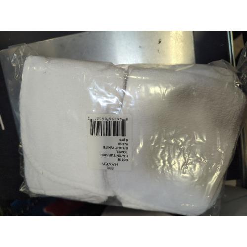 Haven Turkish Wash Towel Bright White 6pc