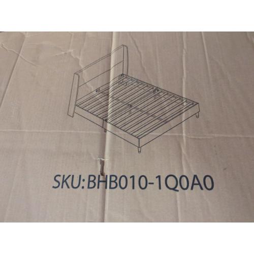 Queen Bed Frame Wingbacked Cream