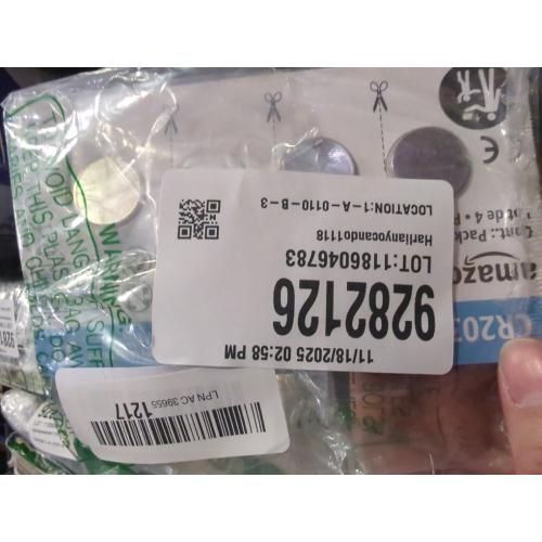 Amazon Basics CR2032 Lithium Batteries, 4-Pack, Child-Proof Package, Non-Coated - AirTag Compatible