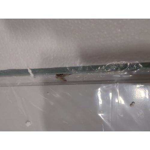 30-in x 80-in White 5-panel Frosted glass Slab Door