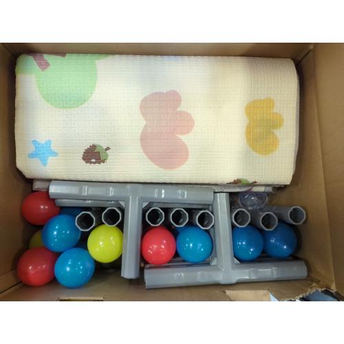 Grey Baby Playpen with Mat, 50x50 Inch Playpen with Mat Waterproof for Babies and Toddlers Play Pen Playards Safety Gate Fence Active Center Indoor